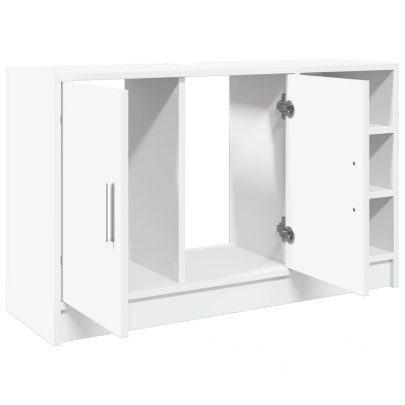 Szafka pod umywalkę, biała 90x29x55 cm, materiał drewnopochodny
