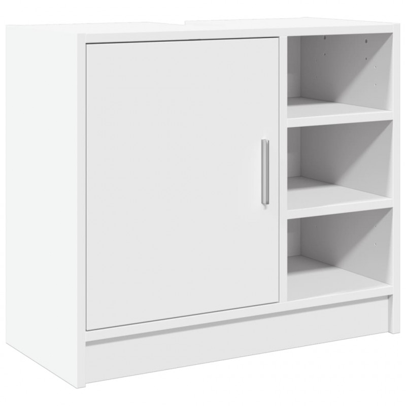 Szafka pod umywalkę, biała 63x29x55 cm, materiał drewnopochodny