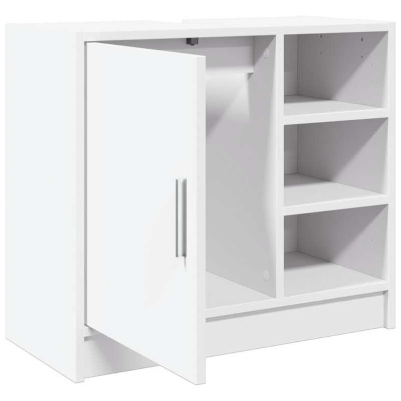Szafka pod umywalkę, biała 63x29x55 cm, materiał drewnopochodny