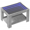 Stolik kawowy z LED, szarość betonu, 73x53x45 cm
