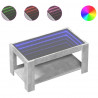 Stolik kawowy z LED, szarość betonu, 93x53x45 cm