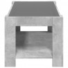 Stolik kawowy z LED, szarość betonu, 93x53x45 cm