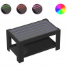 Stolik kawowy z LED czarny 93x53x45 cm, materiał drewnopochodny