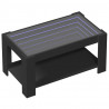 Stolik kawowy z LED czarny 93x53x45 cm, materiał drewnopochodny