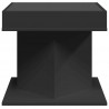 Stolik kawowy z LED czarny 50x50x45 cm, materiał drewnopochodny