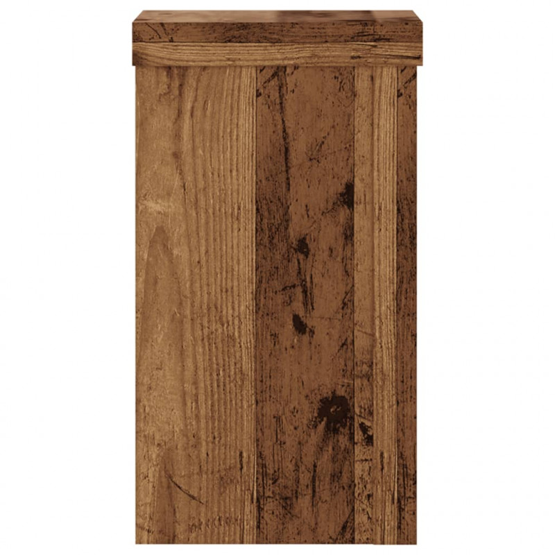 Podstawki pod doniczki, 2 szt., stare drewno, 10x10x18 cm