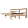 Rama łóżka z wezgłowiem, 120x190 cm, lite drewno sosnowe