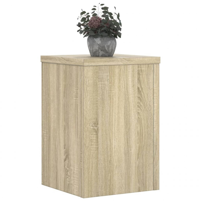 Podstawki pod doniczki, 2 szt, dąb sonoma, 25x25x35 cm