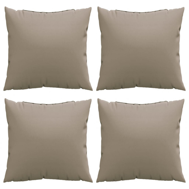 Poduszki ozdobne, 4 szt., taupe, 50x50 cm, tkanina