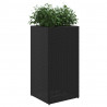 Donice ogrodowe, 2 szt., czarne, 40x40x80 cm, rattan PE