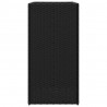 Donice ogrodowe, 2 szt., czarne, 40x40x80 cm, rattan PE