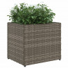 Donice ogrodowe, 2 szt., szare, 36x30x32 cm, polirattan