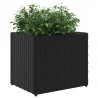 Donice ogrodowe, 2 szt., czarne, 36x30x32 cm, polirattan