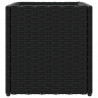 Donice ogrodowe, 2 szt., czarne, 36x30x32 cm, polirattan