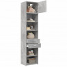 Wąska szafka, szarość betonu, 50x42,5x225 cm