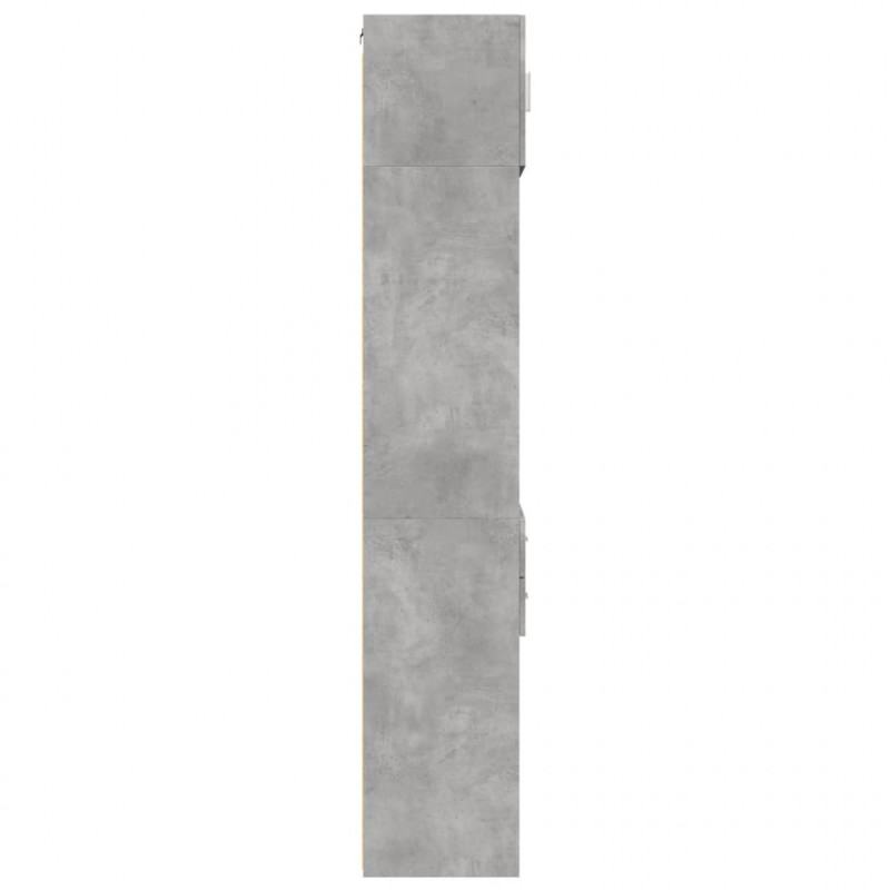 Wąska szafka, szarość betonu, 50x42,5x225 cm
