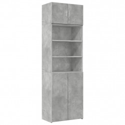Szafka, szarość betonu, 70x42,5x225 cm, materiał drewnopochodny