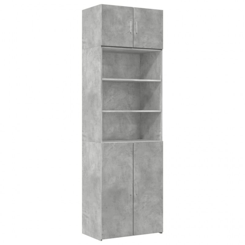 Szafka, szarość betonu, 70x42,5x225 cm, materiał drewnopochodny