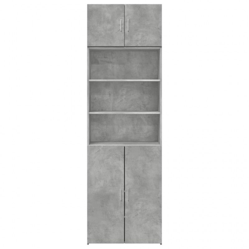 Szafka, szarość betonu, 70x42,5x225 cm, materiał drewnopochodny
