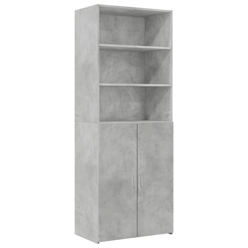 Szafka, szarość betonu, 70x42,5x225 cm, materiał drewnopochodny