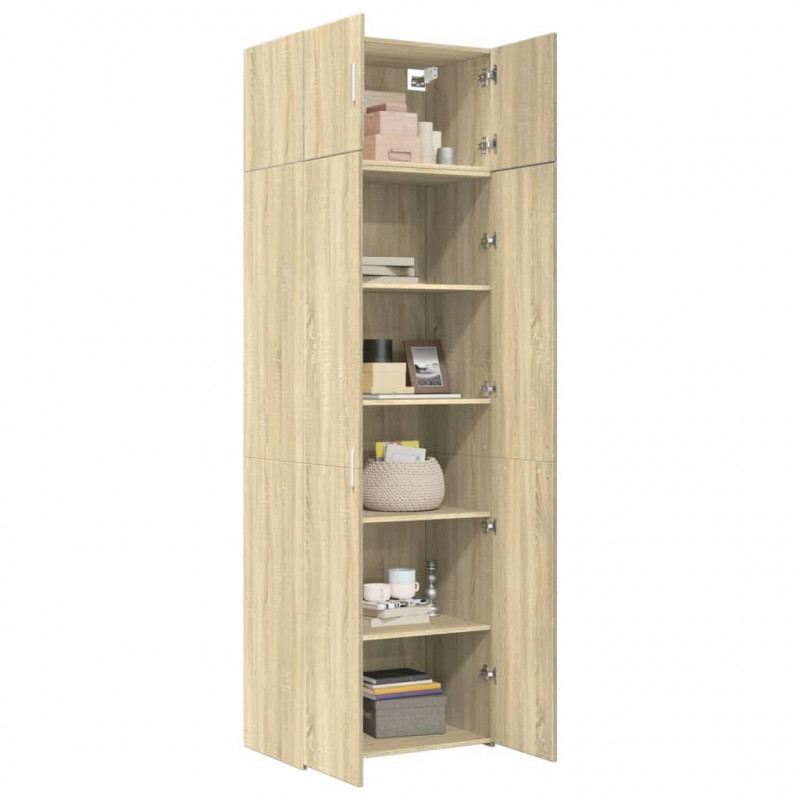 Szafka, dąb sonoma, 70x42,5x225 cm, materiał drewnopochodny