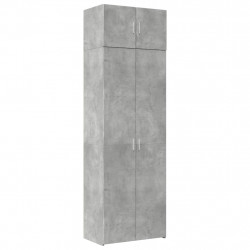 Szafka, szarość betonu, 70x42,5x225 cm, materiał drewnopochodny
