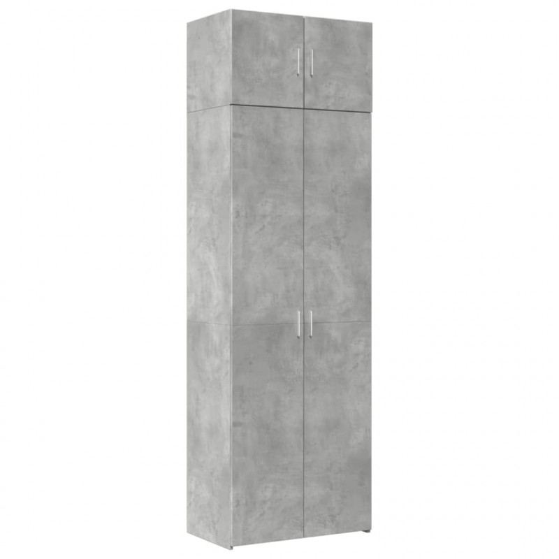 Szafka, szarość betonu, 70x42,5x225 cm, materiał drewnopochodny