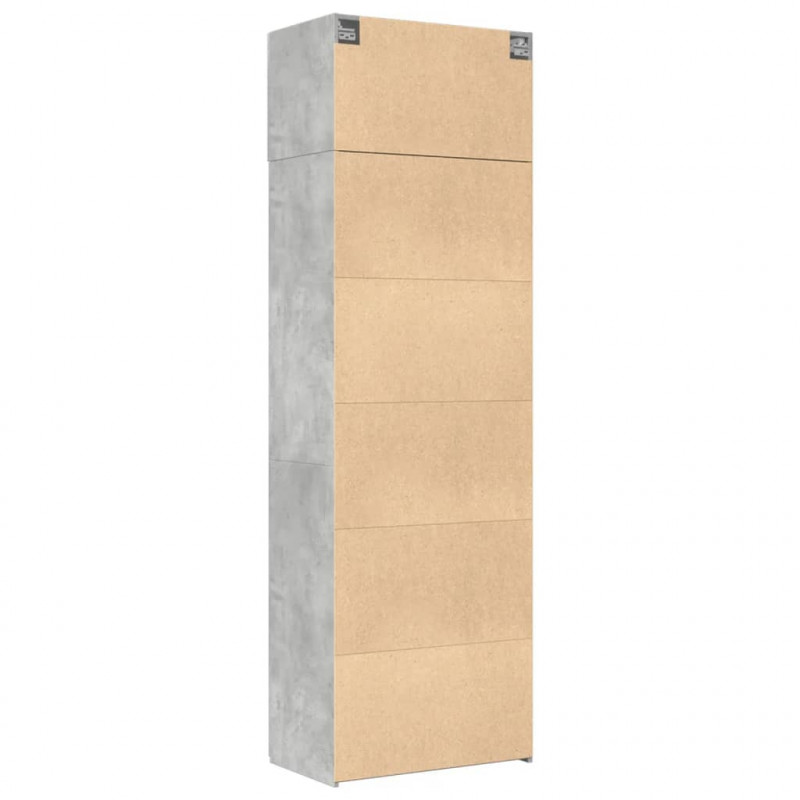 Szafka, szarość betonu, 70x42,5x225 cm, materiał drewnopochodny