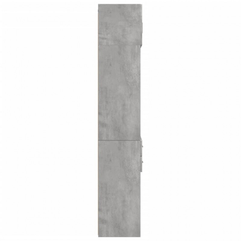 Szafka, szarość betonu, 70x42,5x225 cm, materiał drewnopochodny