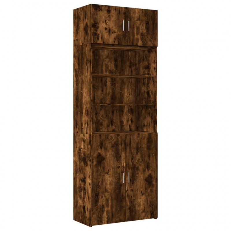 Szafka, przydymiony dąb, 80x42,5x225 cm materiał drewnopochodny