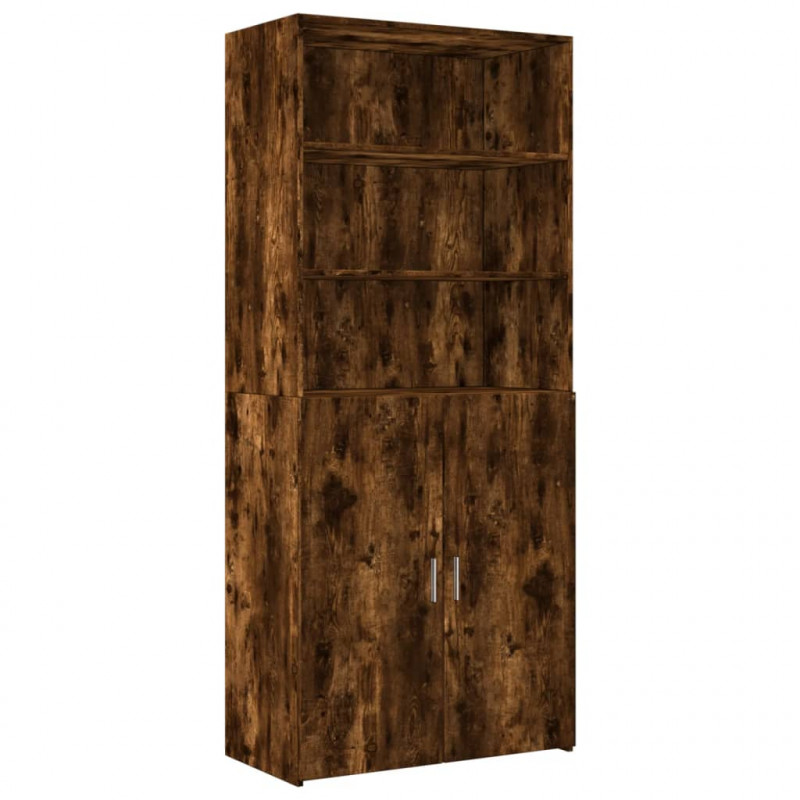 Szafka, przydymiony dąb, 80x42,5x225 cm materiał drewnopochodny