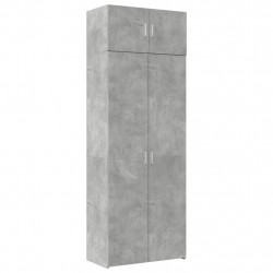 Szafka, szarość betonu, 80x42,5x225 cm, materiał drewnopochodny