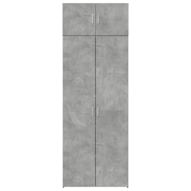 Szafka, szarość betonu, 80x42,5x225 cm, materiał drewnopochodny