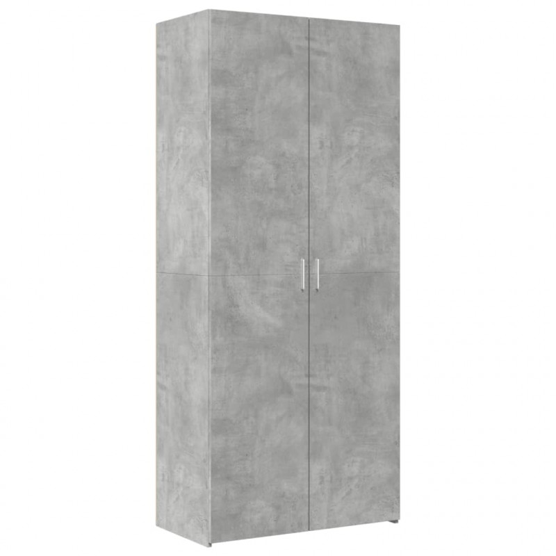 Szafka, szarość betonu, 80x42,5x225 cm, materiał drewnopochodny