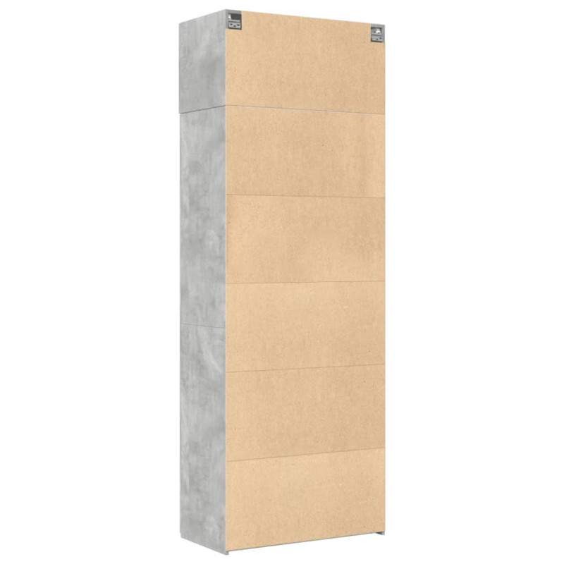Szafka, szarość betonu, 80x42,5x225 cm, materiał drewnopochodny