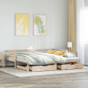 Sofa rozsuwana z szufladami, bez materaca, 80x200 cm