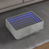 Stolik kawowy z LED, szarość betonu, 70x50x30 cm