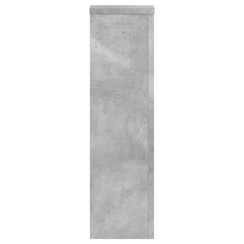 Stojaki na rośłiny, 2 szt., szarość betonu, 17x17x60 cm