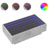 Stolik kawowy z LED, szarość betonu, 90x50x30 cm