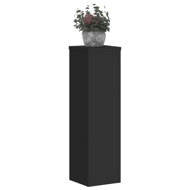 Podstawki pod doniczki, 2 szt., czarne, 17x17x60 cm