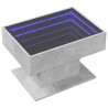 Stolik kawowy z LED, szarość betonu, 70x50x45 cm