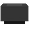 Stolik kawowy z LED, czarny, 60x60x40 cm