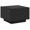 Stolik kawowy z LED, czarny, 60x60x40 cm