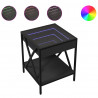 Stolik nocny z LED Infinity, czarny, 40x40x49 cm
