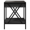 Stolik nocny z LED Infinity, czarny, 40x40x49 cm