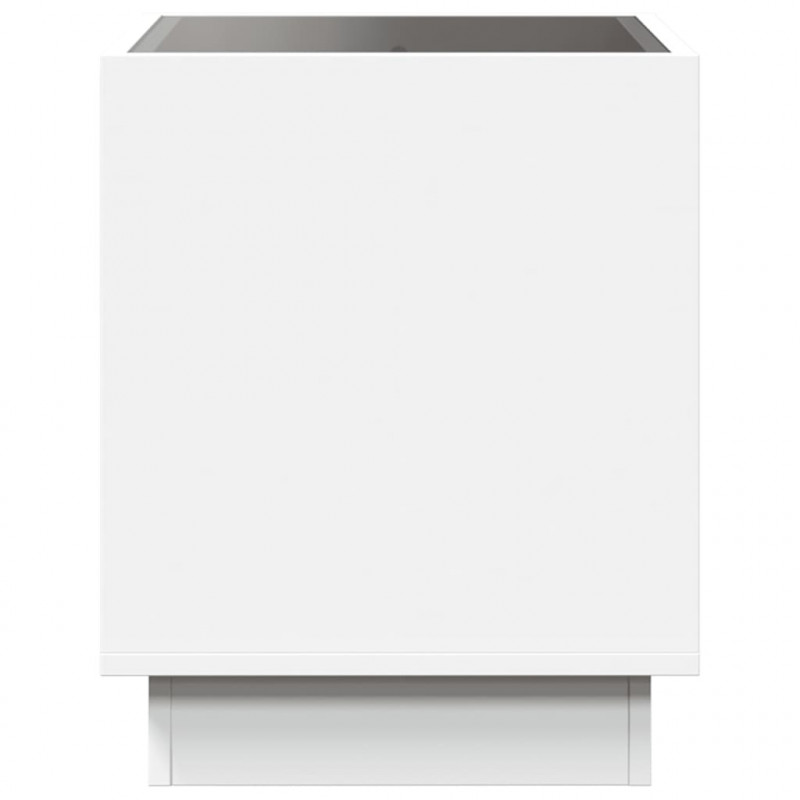 Stolik nocny z LED Infinity, biały, 40x40x50 cm
