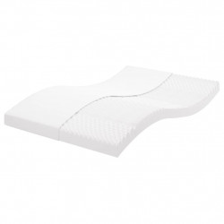 Materac piankowy, biały 140x210 cm, 7-strefowy, twardość 20 ILD