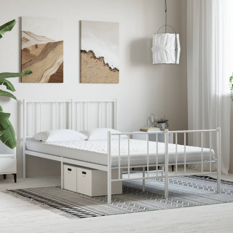 Materac piankowy, biały 140x210 cm, 7-strefowy, twardość 20 ILD
