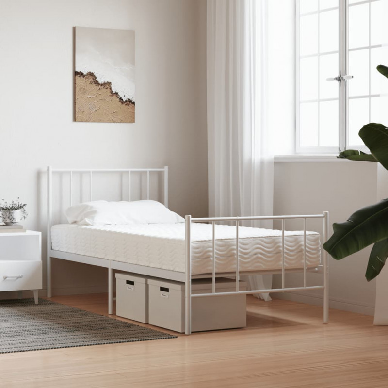 Materac piankowy, biały, 80x220 cm, twardość H2/H3