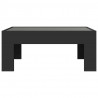 Stolik kawowy z LED Infinity, czarny, 70x50x30 cm